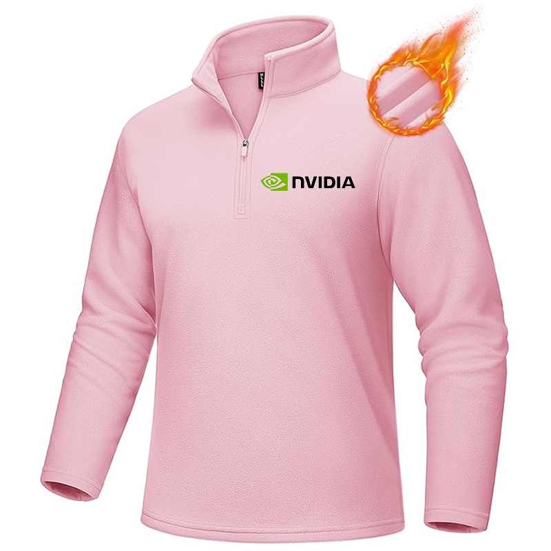 Men's NVIDIA MAGCOMSEN Quarter-Zip Pullover Polar Fleece Sweatshirt Stand Collar Long Sleeve Shirt for Men Thermal Winter Fall