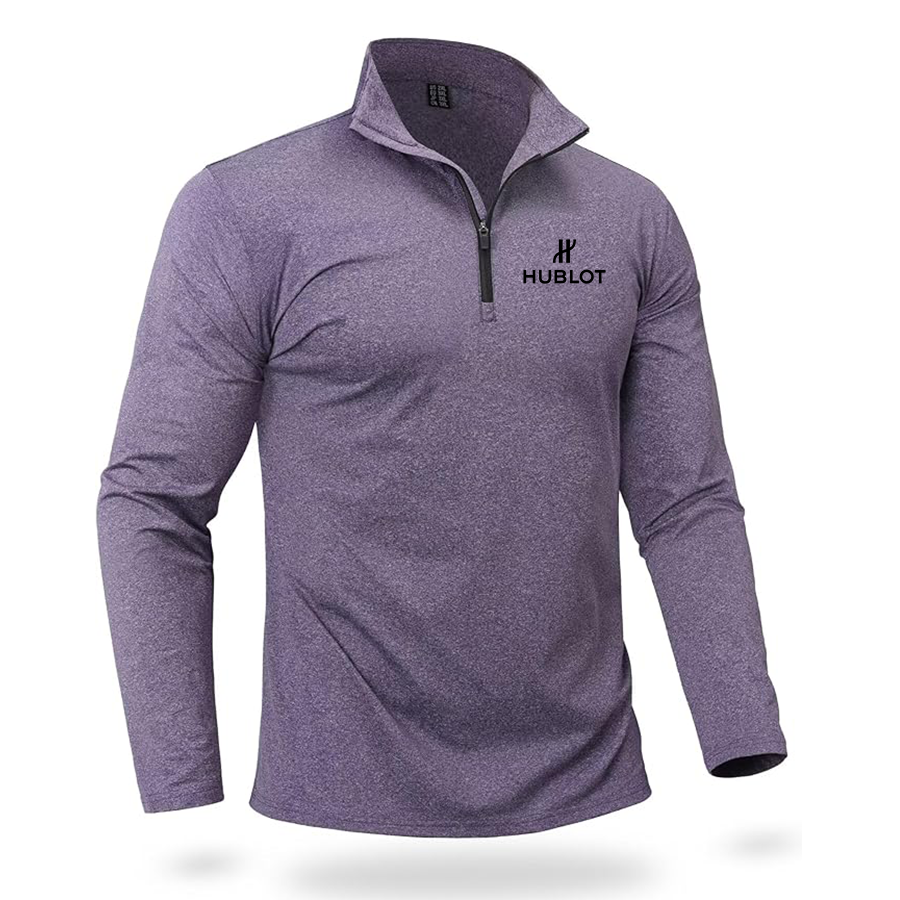 Men's Hublot Boladeci Quarter Zip Pullover Premium Fleece Lined Heather Long Sleeve Golf Shirts Midweight 1/4 Half Zip Sweatshirts