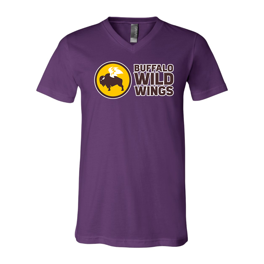 Men's Buffalo Wild Wings  BELLA  CANVAS  Jersey V-Neck Tee