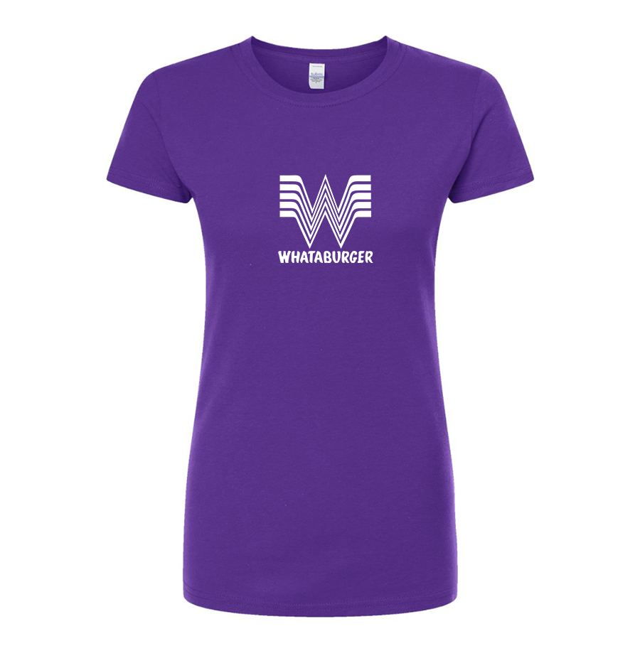 Women's What A Burger Round Neck T-Shirt