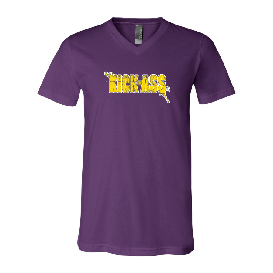 Men's Kick-Ass BELLA  CANVAS  Jersey V-Neck Tee