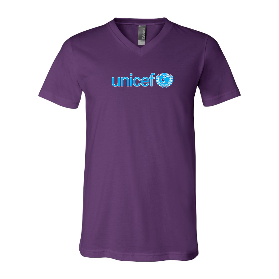 Men's UNICEF BELLA  CANVAS  Jersey V-Neck Tee