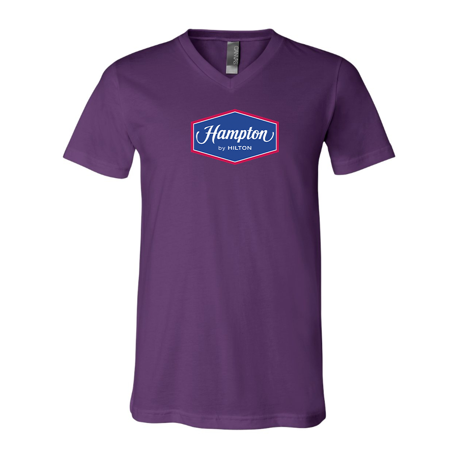 Men's Hampton BELLA  CANVAS  Jersey V-Neck Tee