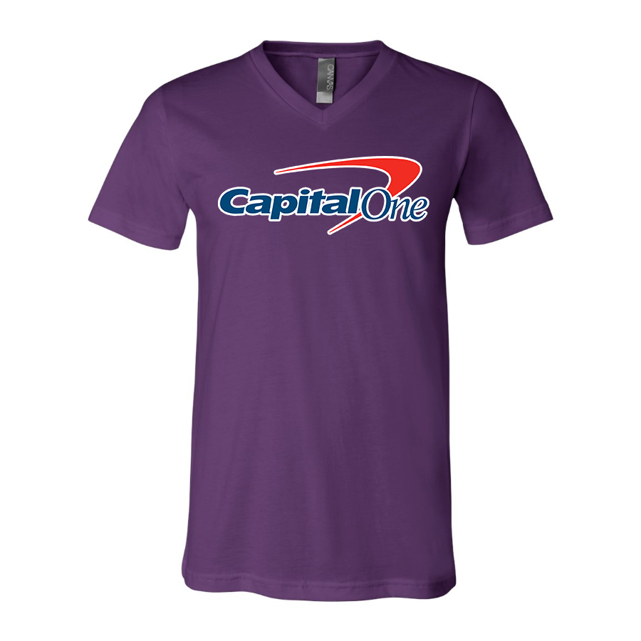 Men's Capital One  BELLA  CANVAS  Jersey V-Neck Tee