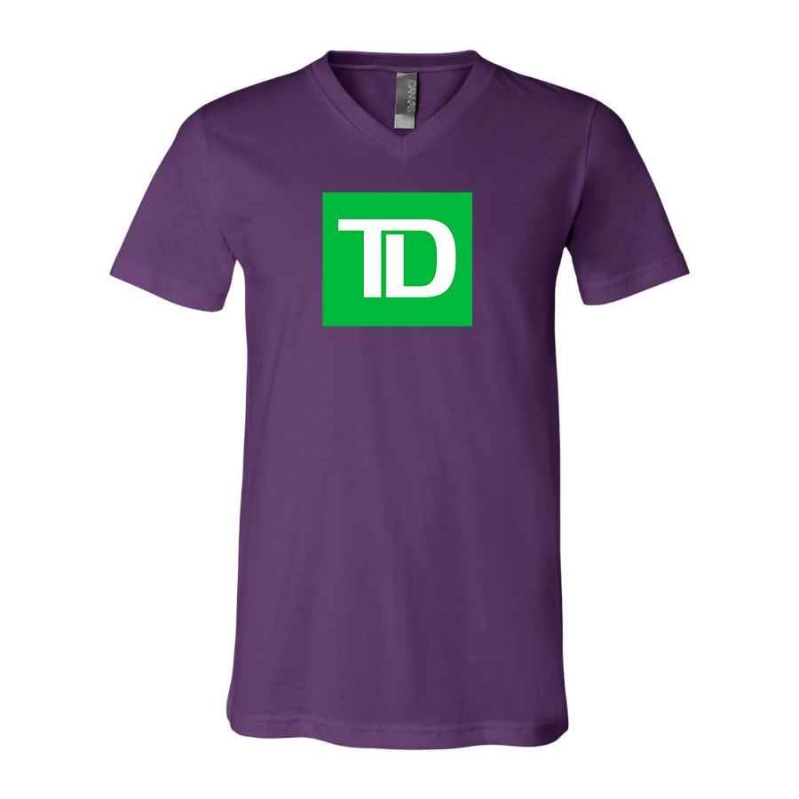 Men's TD Bank BELLA  CANVAS  Jersey V-Neck Tee