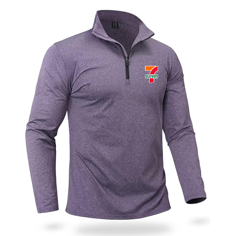 Men's 7-Eleven Quarter Zip Pullover Premium Fleece Lined Heather Long Sleeve Golf Shirts Midweight 1/4 Half Zip Sweatshirts