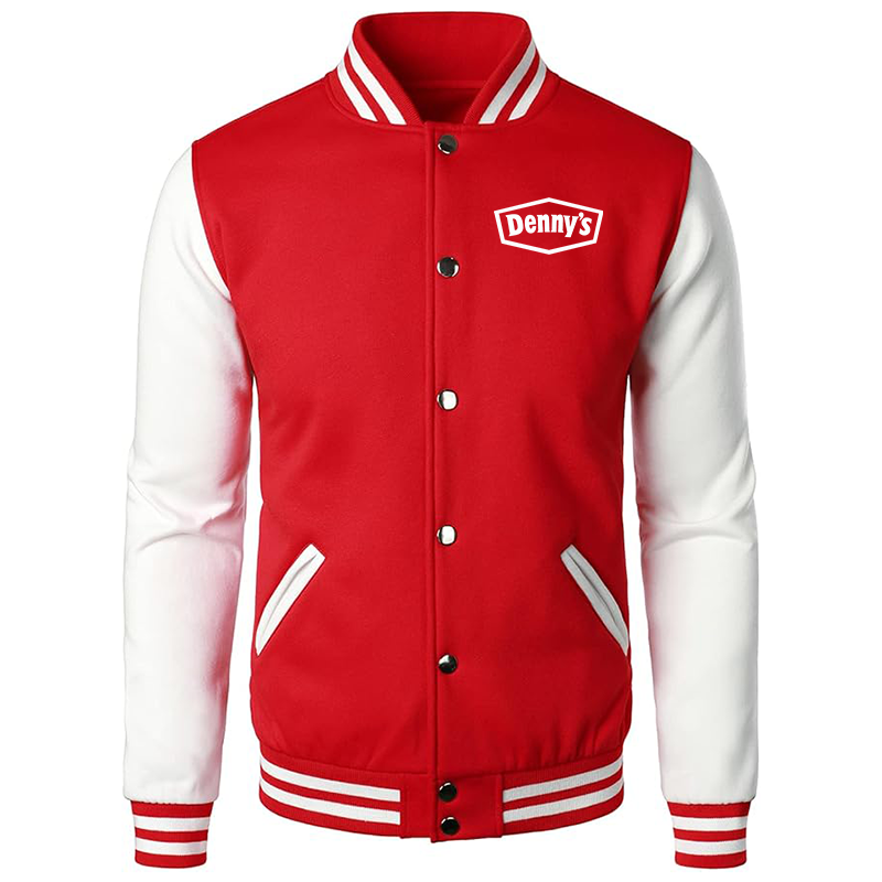 Men's Dennys Varsity Baseball Jacket Cotton Blend Letterman Jackets