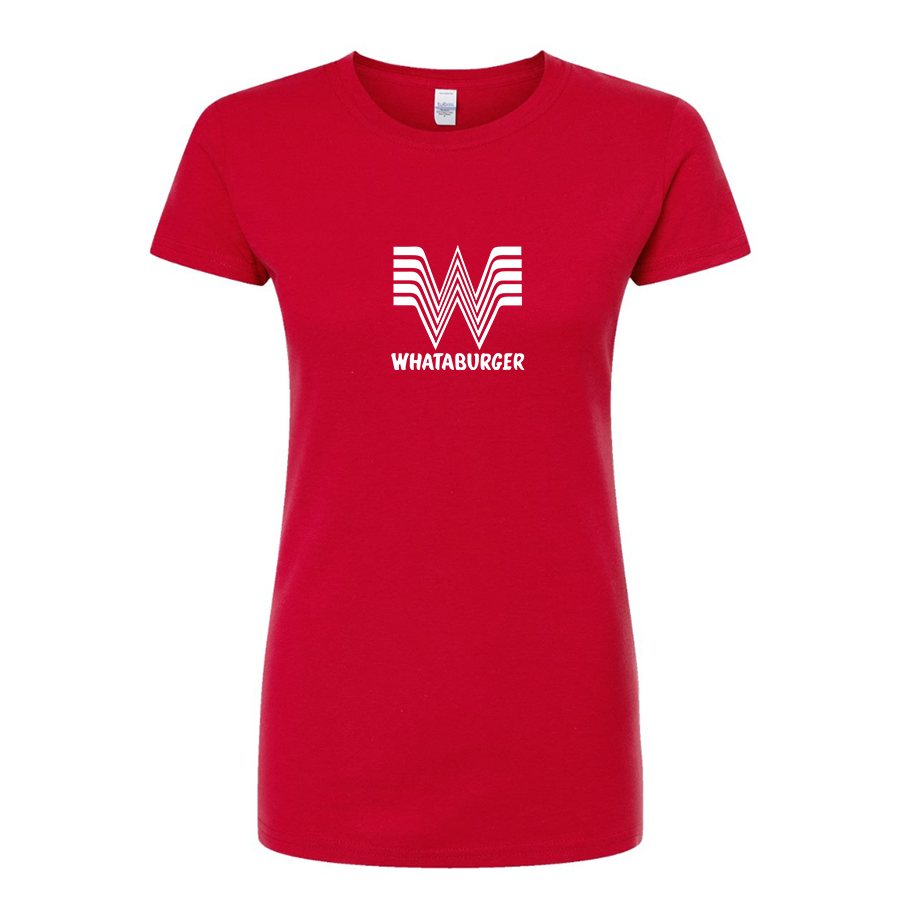 Women's What A Burger Round Neck T-Shirt