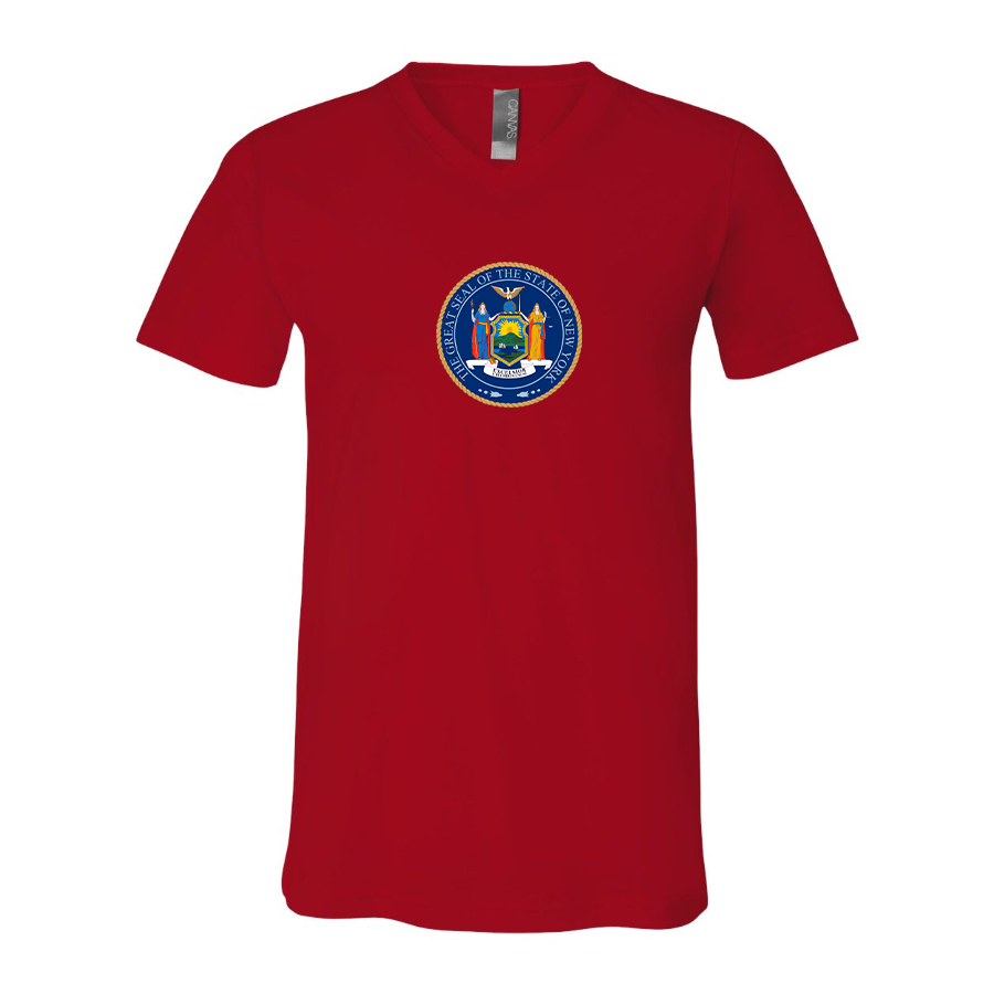 Men's New York  BELLA  CANVAS  Jersey V-Neck Tee