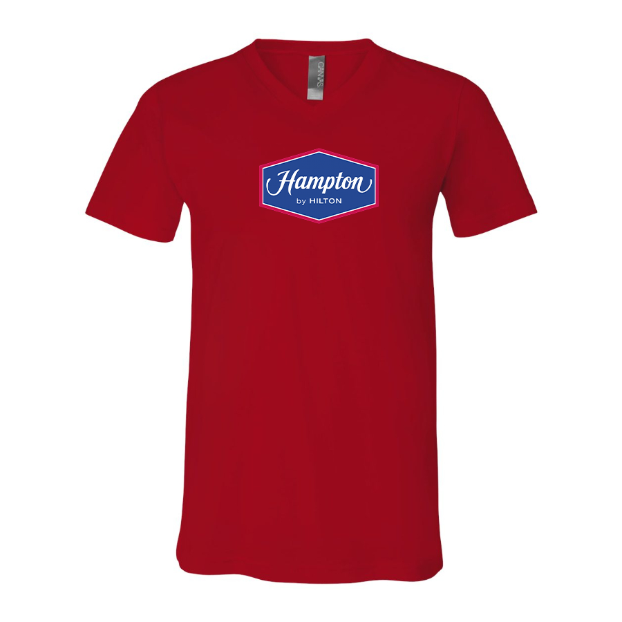 Men's Hampton BELLA  CANVAS  Jersey V-Neck Tee