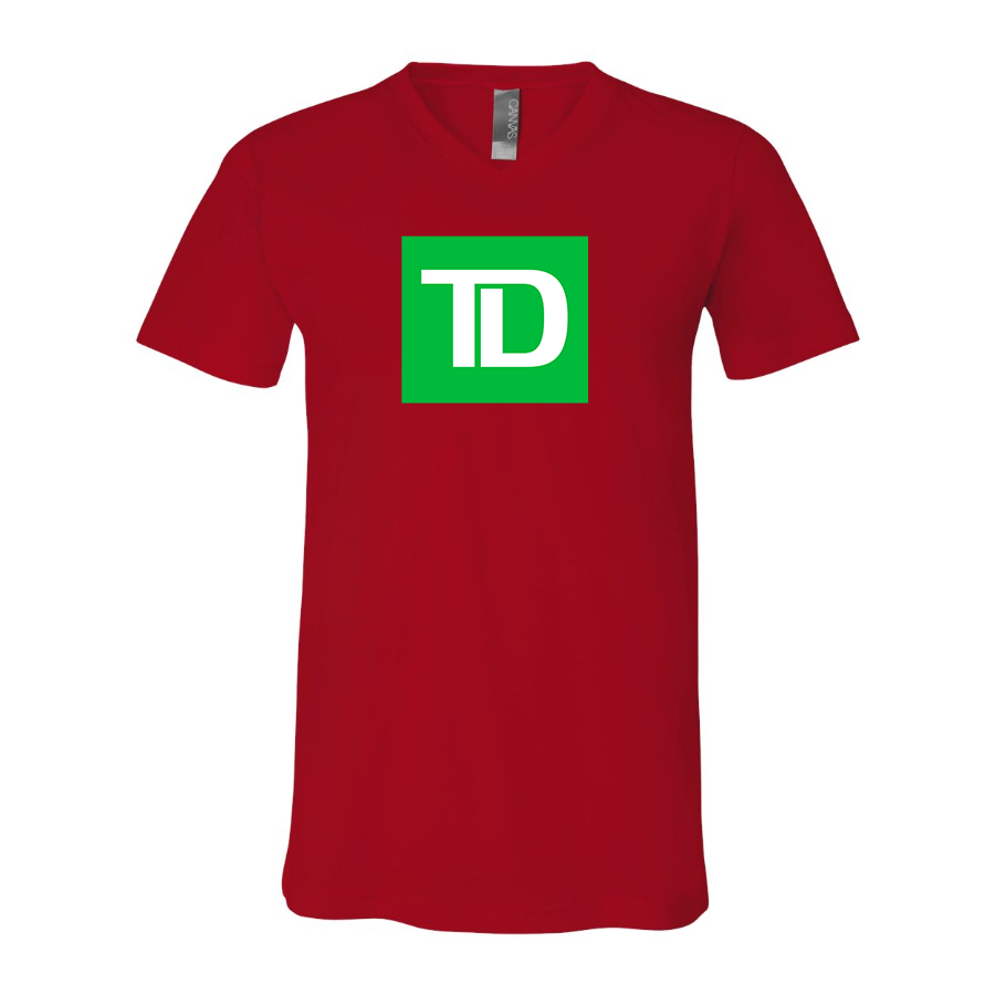 Men's TD Bank BELLA  CANVAS  Jersey V-Neck Tee