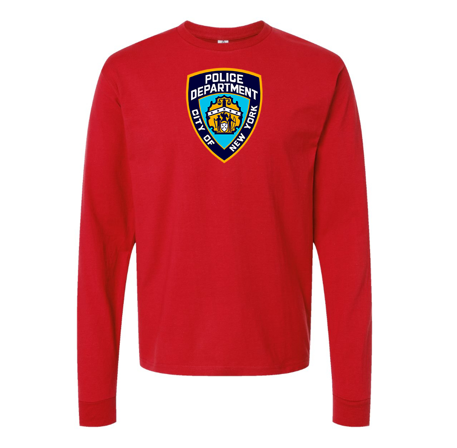 Men's NYPD Cotton Long Sleeve T-Shirt