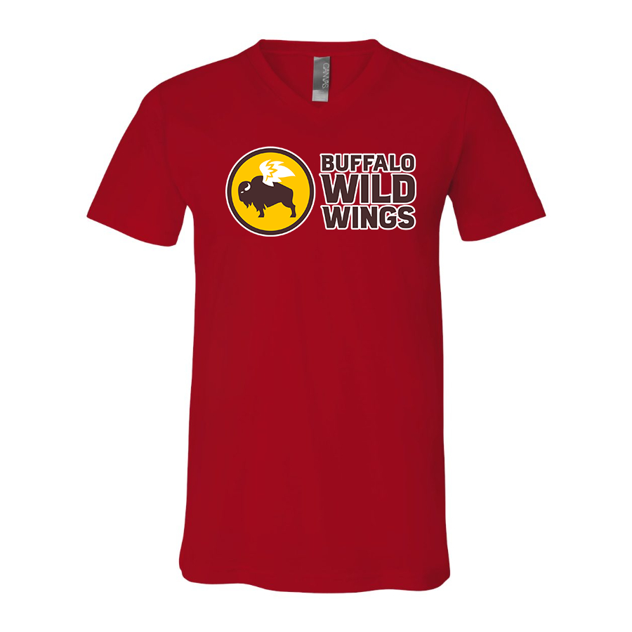 Men's Buffalo Wild Wings  BELLA  CANVAS  Jersey V-Neck Tee