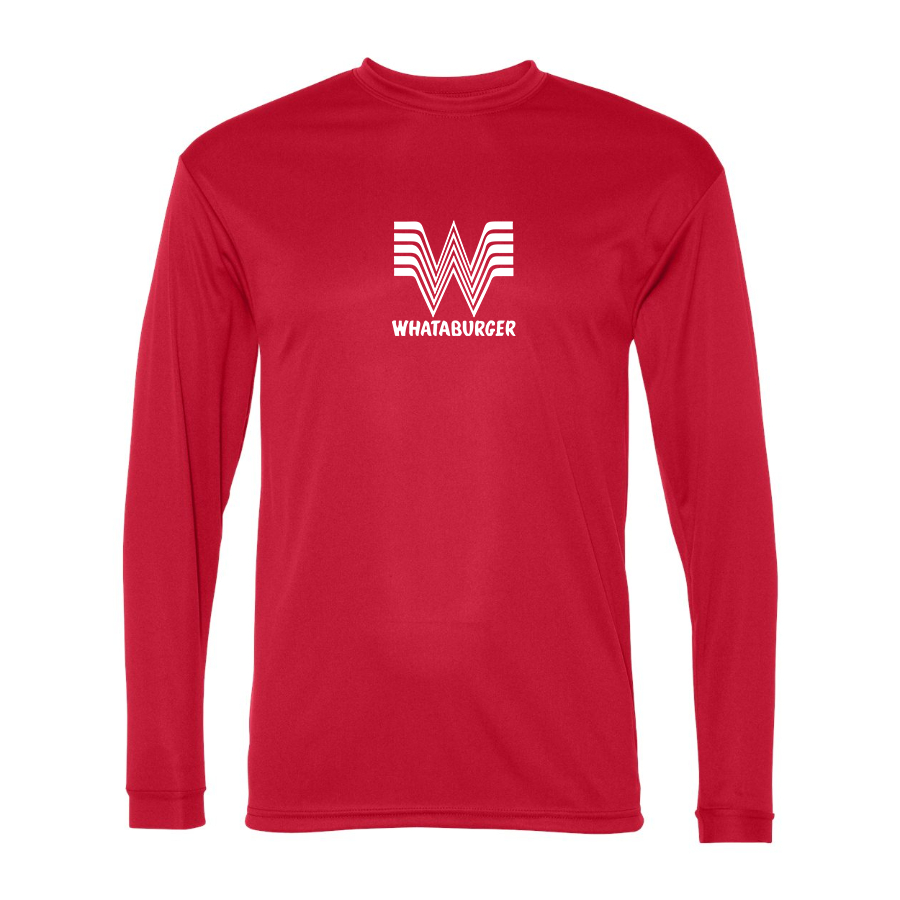 Men's What A Burger Polyester Long Sleeve T-Shirt