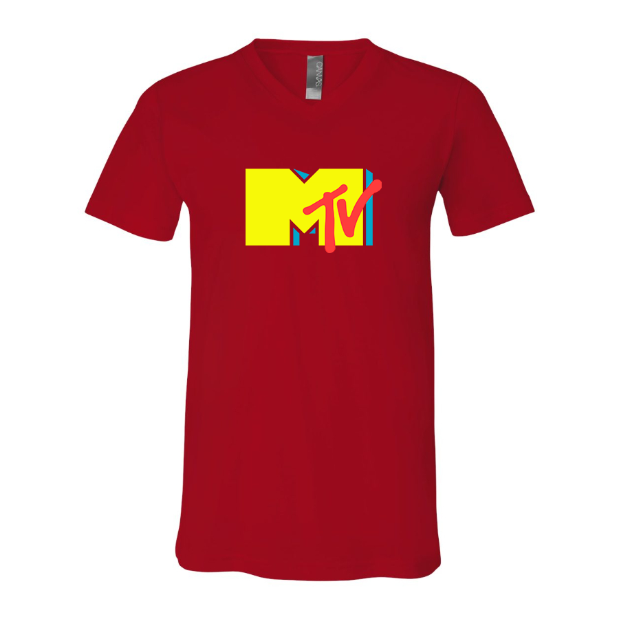Men's M.T.V BELLA  CANVAS  Jersey V-Neck Tee
