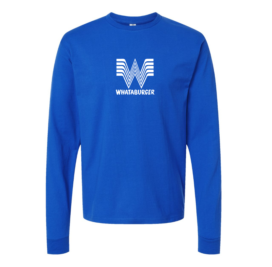 Men's What A Burger Cotton Long Sleeve T-Shirt