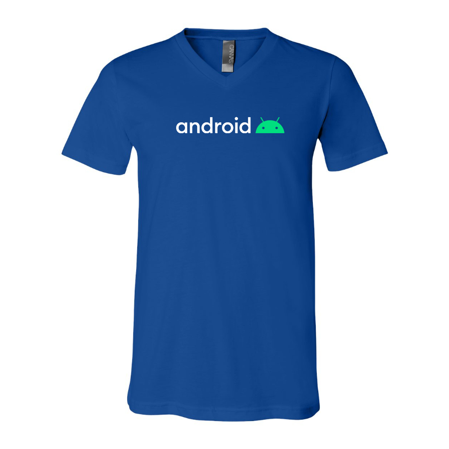 Men's Android  BELLA  CANVAS  Jersey V-Neck Tee