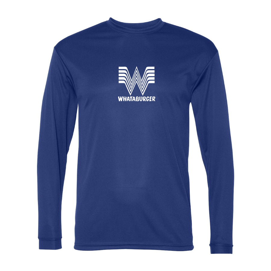 Men's What A Burger Polyester Long Sleeve T-Shirt