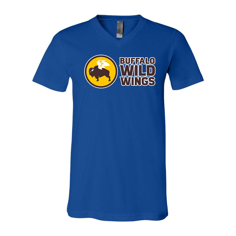 Men's Buffalo Wild Wings  BELLA  CANVAS  Jersey V-Neck Tee