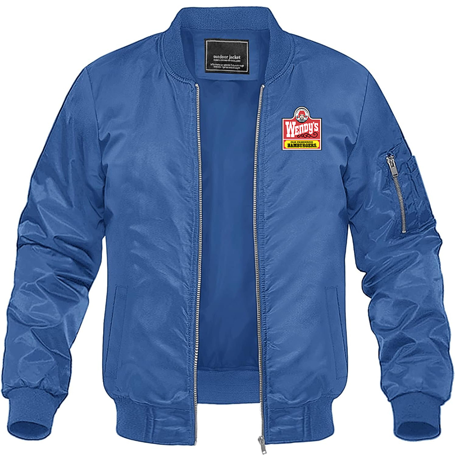 Men's Wendy's Lightweight Bomber Jacket Windbreaker Casual Fall Spring Outdoor Coat