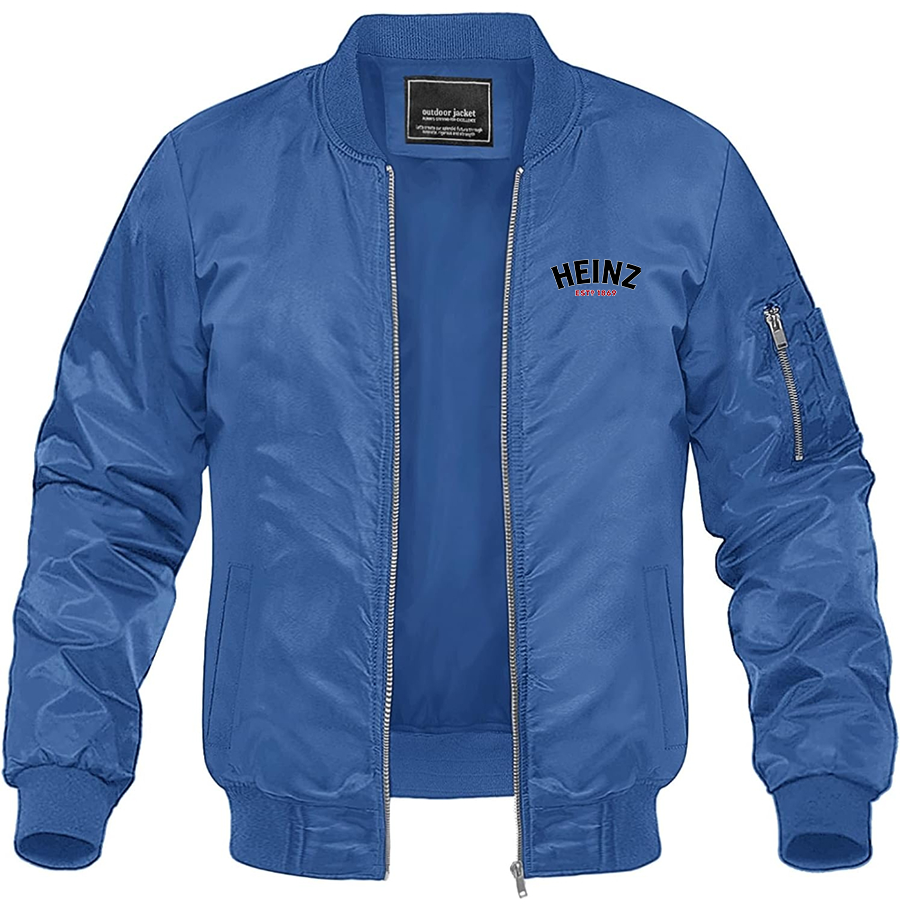 Men's HEINZ Lightweight Bomber Jacket Windbreaker Casual Fall Spring Outdoor Coat