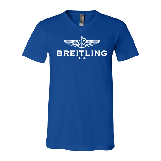 Men's Breitling  BELLA  CANVAS  Jersey V-Neck Tee