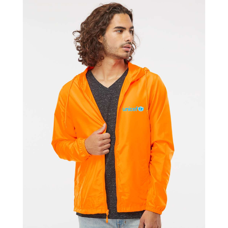 Men's UNICEF Independent Trading Co Lightweight Windbreaker Full-Zip Jacket