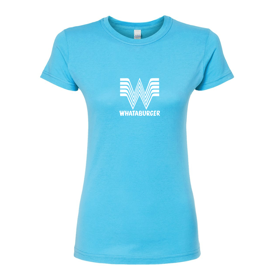 Women's What A Burger Round Neck T-Shirt