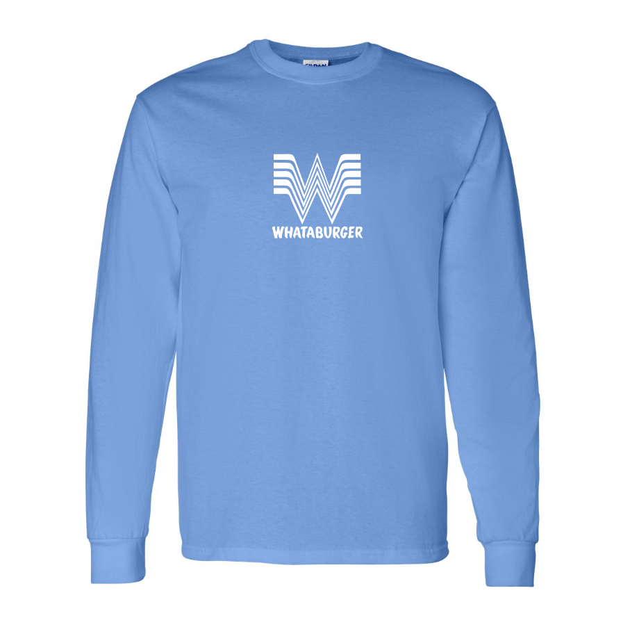 Men's What A Burger Cotton Long Sleeve T-Shirt