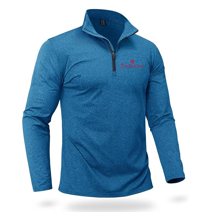 Men's Ramada Quarter Zip Pullover Premium Fleece Lined Heather Long Sleeve Golf Shirts Midweight 1/4 Half Zip Sweatshirts