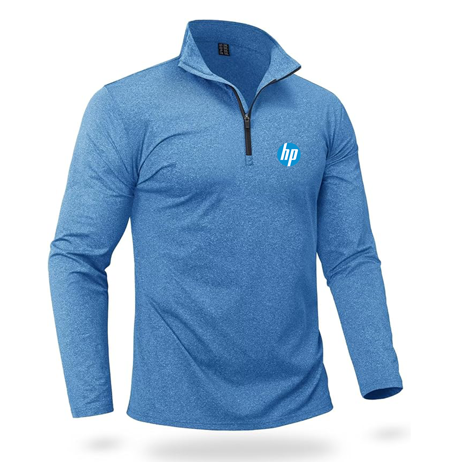 Men's hp Quarter Zip Pullover Premium Fleece Lined Heather Long Sleeve Golf Shirts Midweight 1/4 Half Zip Sweatshirts