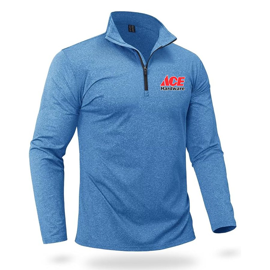 Men's Ace Quarter Zip Pullover Premium Fleece Lined Heather Long Sleeve Golf Shirts Midweight 1/4 Half Zip Sweatshirts