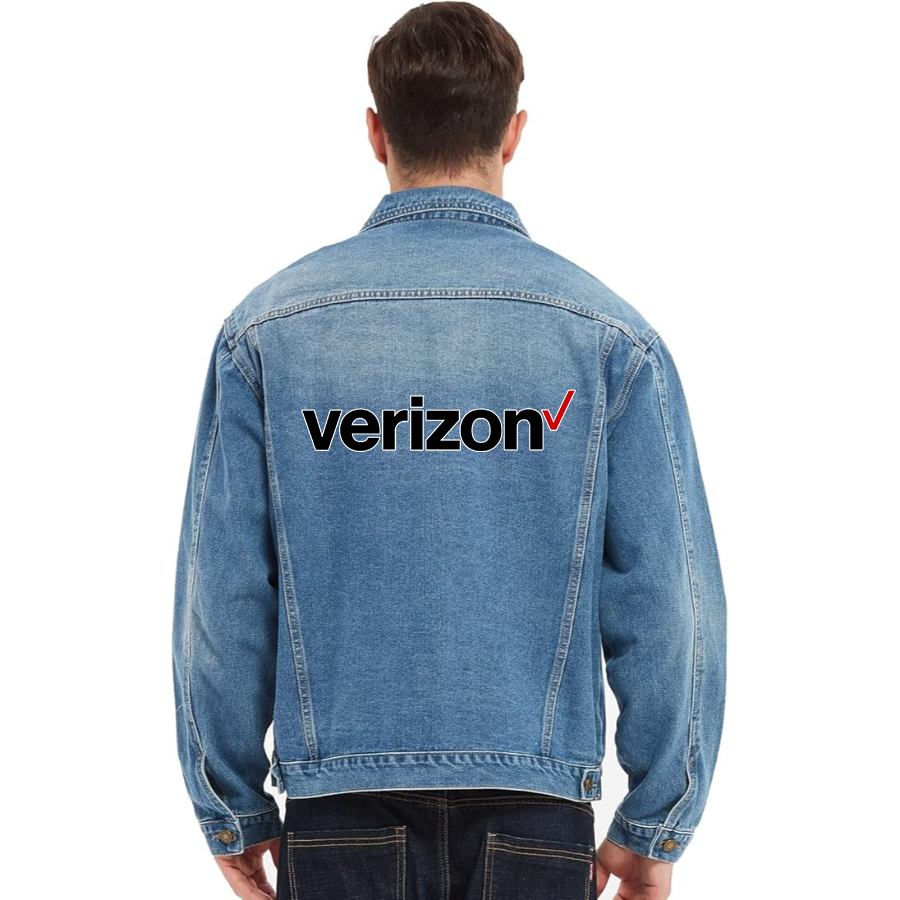 Men's Verizon Vintage Distressed Denim Jacket Stylish Casual Jean Outerwear