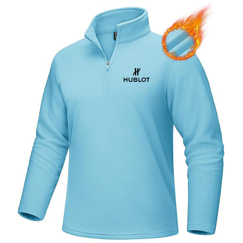 Men's Hublot MAGCOMSEN Quarter-Zip Pullover Polar Fleece Sweatshirt Stand Collar Long Sleeve Shirt for Men Thermal Winter Fall