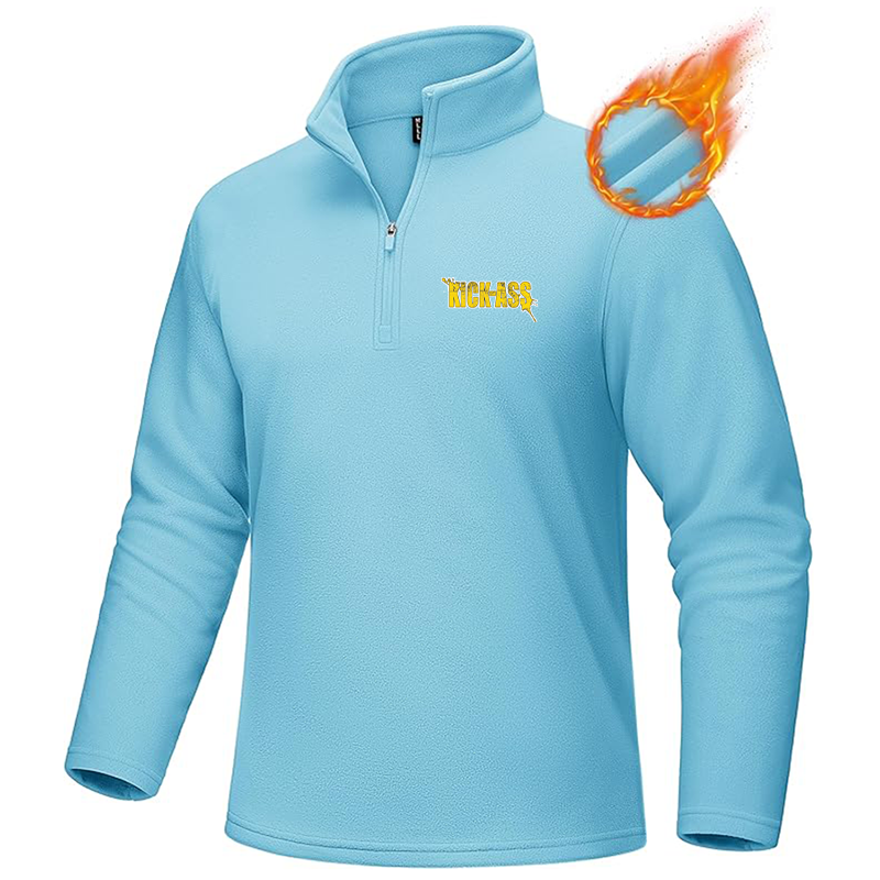 Men's Kick-Ass MAGCOMSEN Quarter-Zip Pullover Polar Fleece Sweatshirt Stand Collar Long Sleeve Shirt for Men Thermal Winter Fall