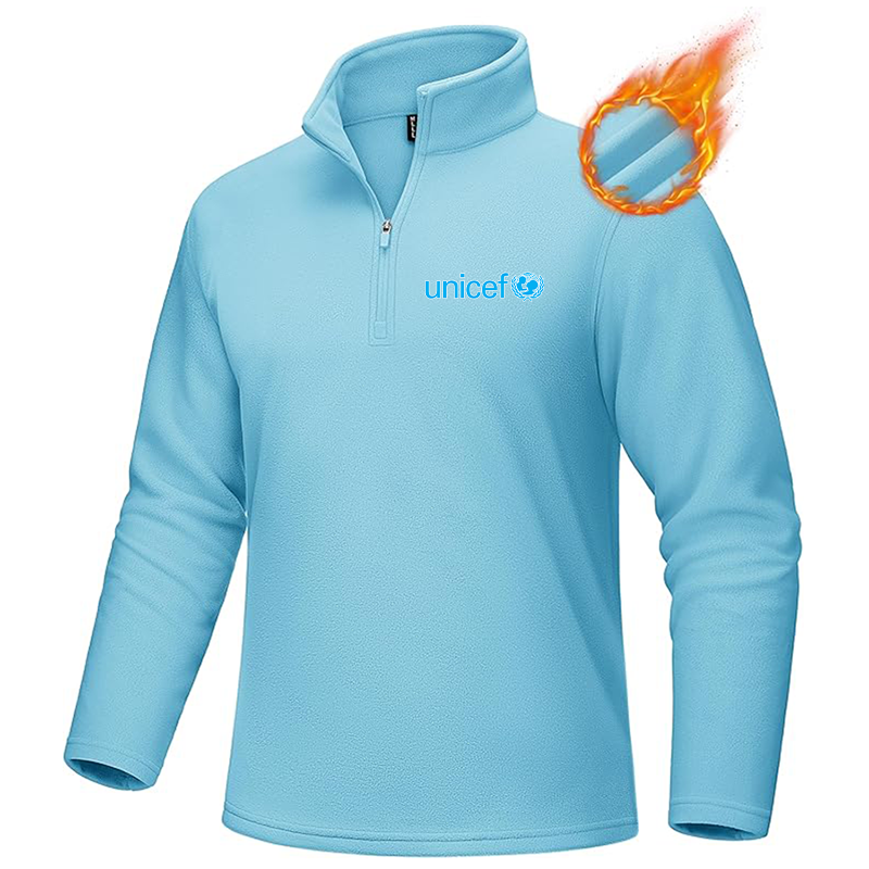 Men's UNICEF MAGCOMSEN Quarter-Zip Pullover Polar Fleece Sweatshirt Stand Collar Long Sleeve Shirt for Men Thermal Winter Fall