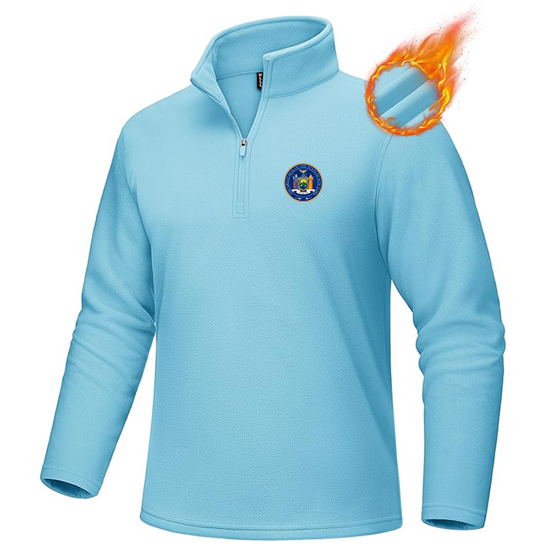 Men's New York  MAGCOMSEN Quarter-Zip Pullover Polar Fleece Sweatshirt Stand Collar Long Sleeve Shirt for Men Thermal Winter Fall