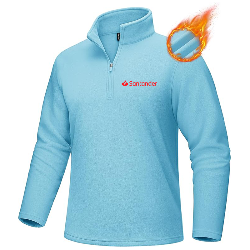 Men's Santander  MAGCOMSEN Quarter-Zip Pullover Polar Fleece Sweatshirt Stand Collar Long Sleeve Shirt for Men Thermal Winter Fall
