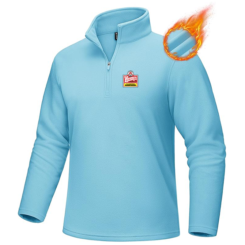 Men's Wendy's MAGCOMSEN Quarter-Zip Pullover Polar Fleece Sweatshirt Stand Collar Long Sleeve Shirt for Men Thermal Winter Fall