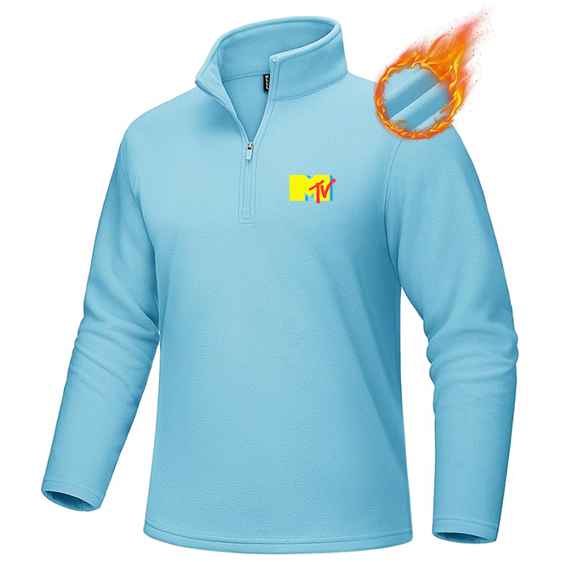 Men's M.T.V MAGCOMSEN Quarter-Zip Pullover Polar Fleece Sweatshirt Stand Collar Long Sleeve Shirt for Men Thermal Winter Fall
