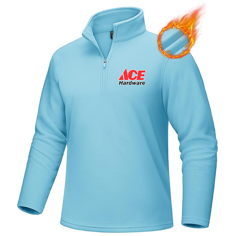 Men's Ace MAGCOMSEN Quarter-Zip Pullover Polar Fleece Sweatshirt Stand Collar Long Sleeve Shirt for Men Thermal Winter Fall