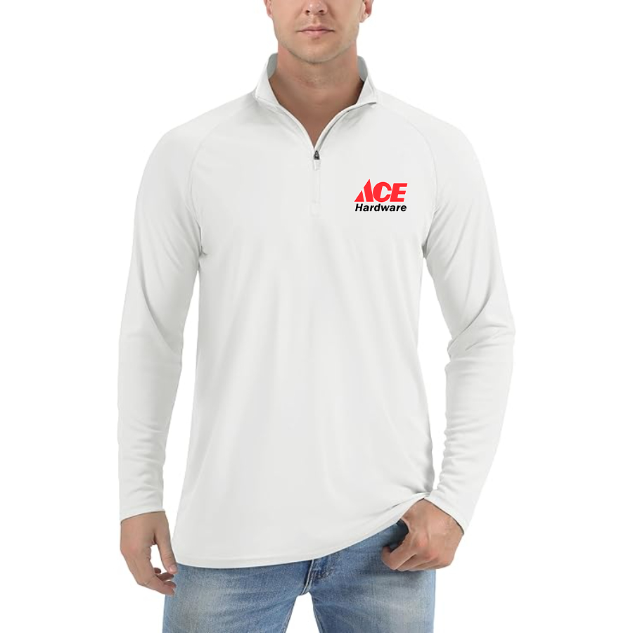 Men's  Ace Lightweight Quarter-Zip Athletic Shirt Long Sleeve Performance Wear