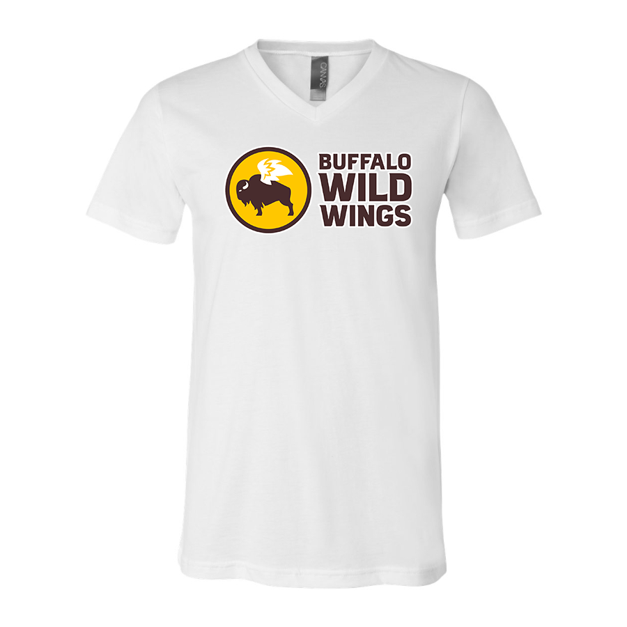 Men's Buffalo Wild Wings  BELLA  CANVAS  Jersey V-Neck Tee