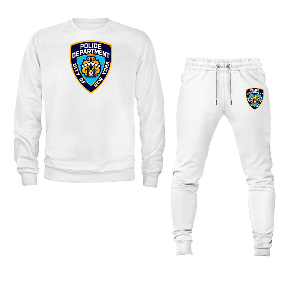 Men's NYPD Crewneck Sweatshirt Joggers Set