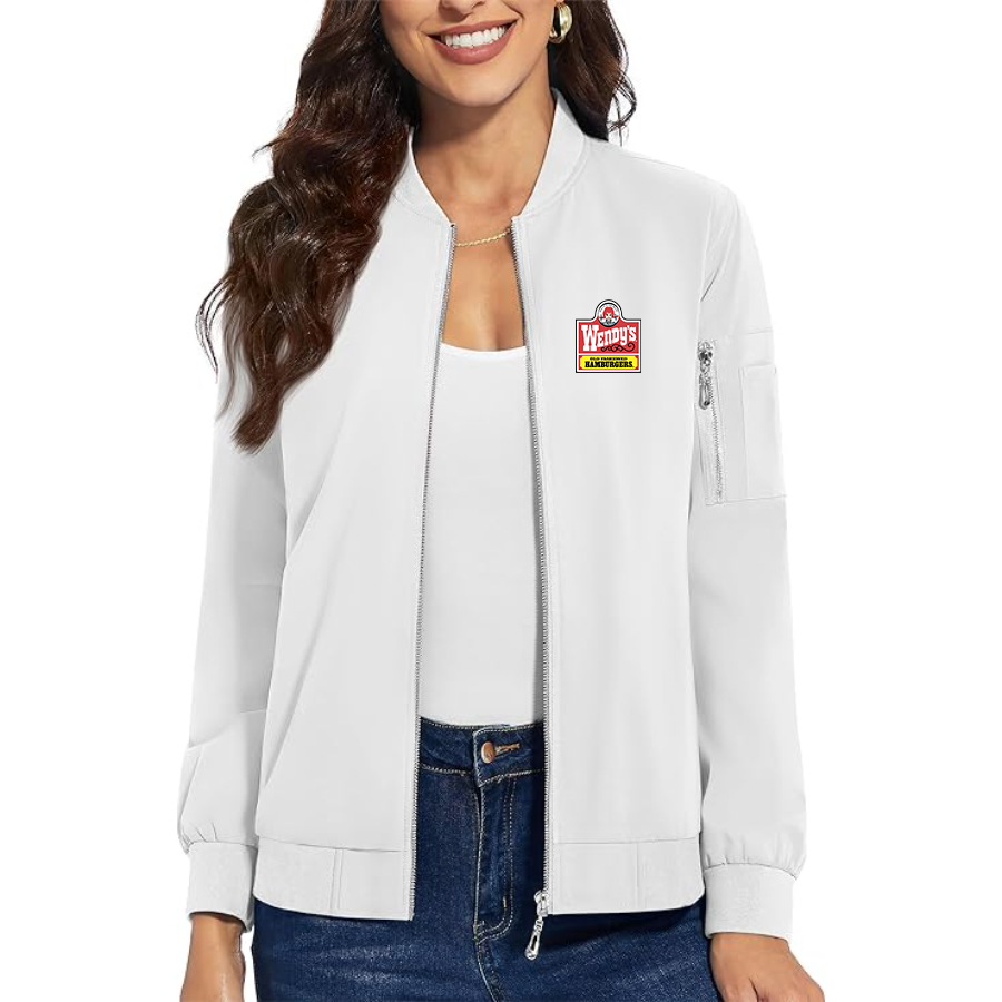 Women's  Wendy's Premium Bomber Jacket with Polished Detailing and Functional Sleeve Pocket Modern Luxury Outerwear