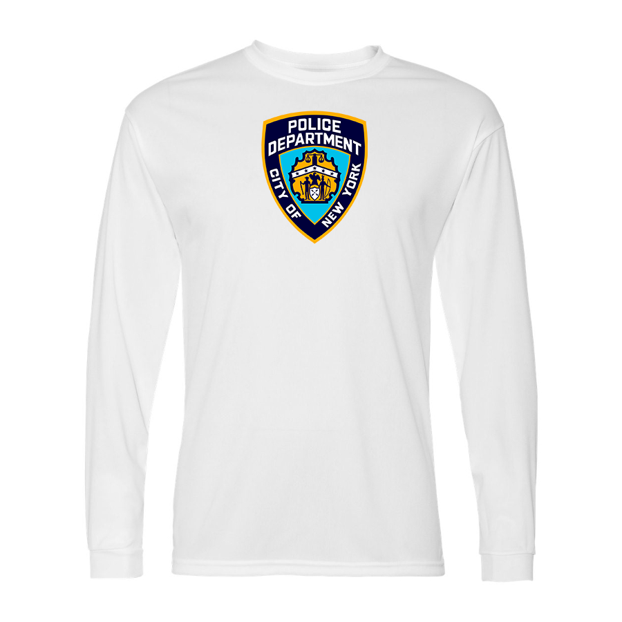 Men's NYPD Polyester Long Sleeve T-Shirt