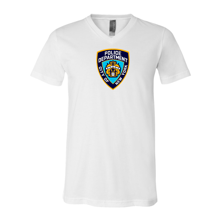 Men's NYPD BELLA  CANVAS  Jersey V-Neck Tee