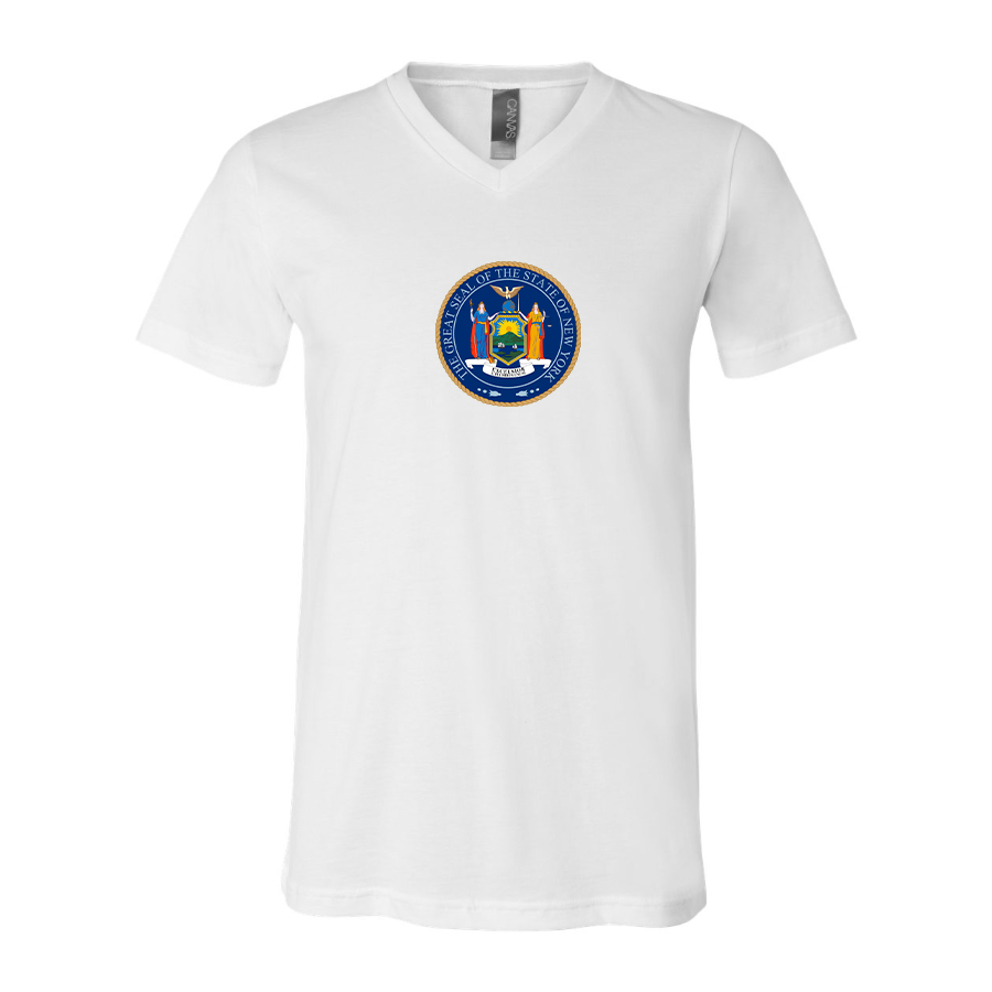 Men's New York  BELLA  CANVAS  Jersey V-Neck Tee