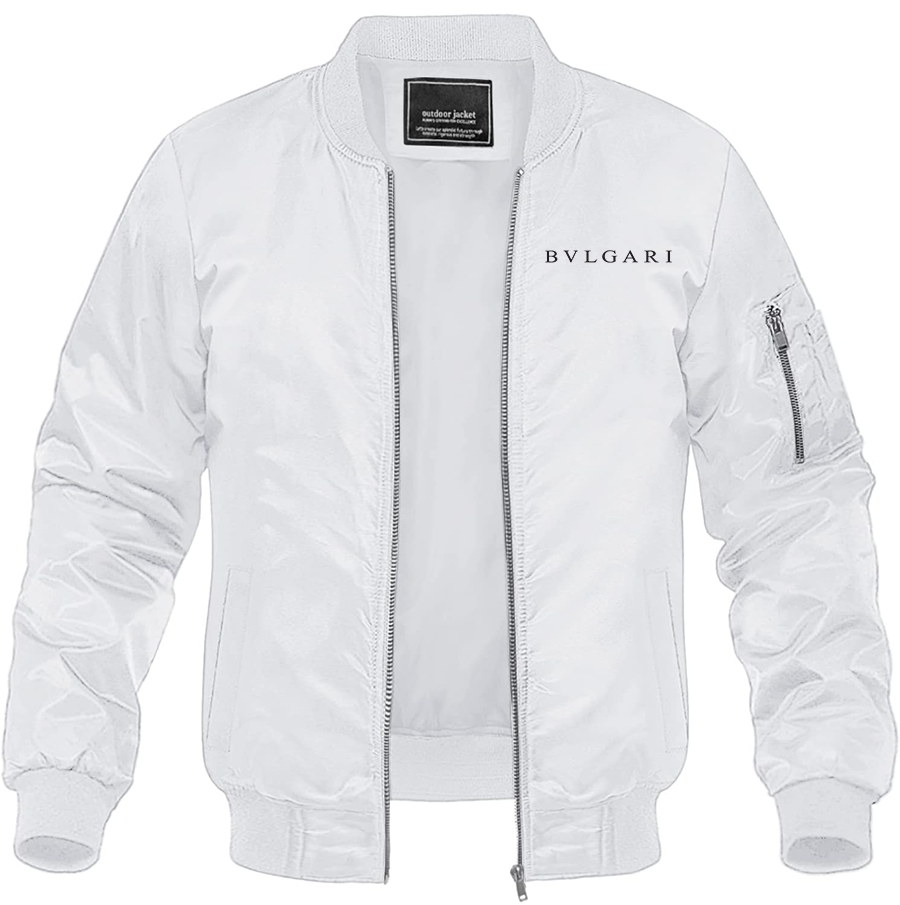 Men's BVLGARI Lightweight Bomber Jacket Windbreaker Casual Fall Spring Outdoor Coat