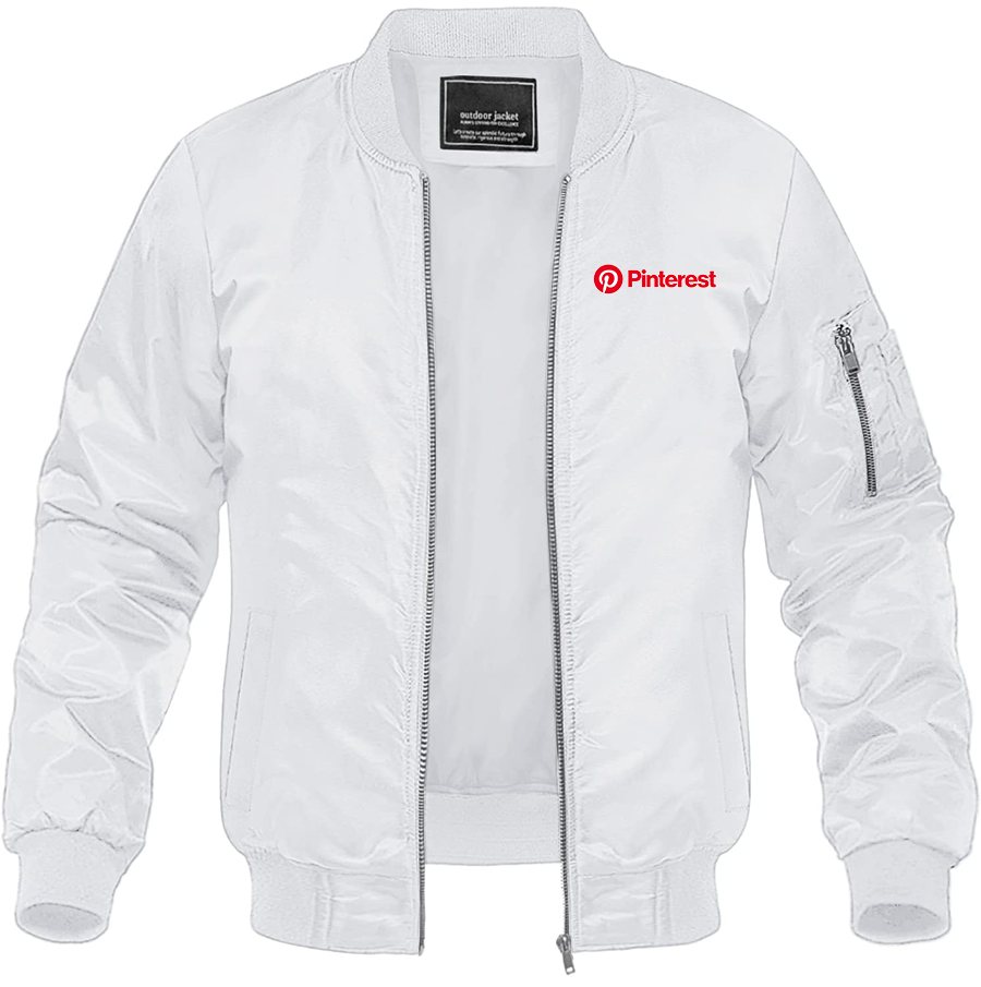 Men's Pinterest Lightweight Bomber Jacket Windbreaker Casual Fall Spring Outdoor Coat